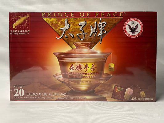 Prince of Peace American Ginseng Root Tea 美国花旗茶包 (20 Tea Bags)