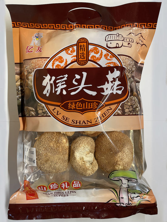 Dried Lion Mane Mushroom Hericium Erinaceus Hou Tou Gu 猴头菇 7oz